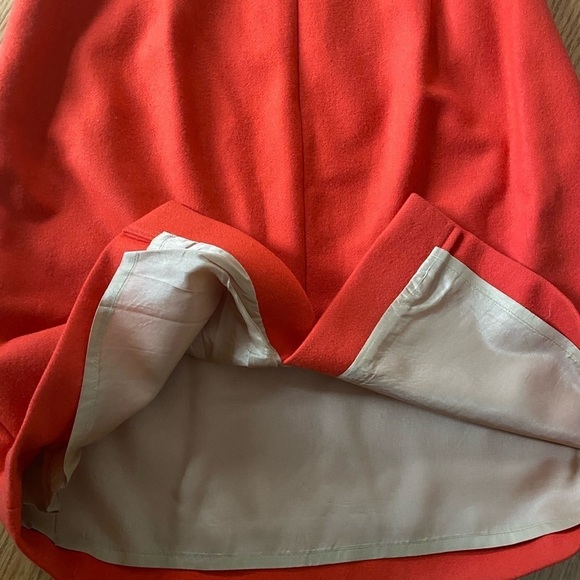 J. Crew Wool The Pencil Skirt Orange Color - Picture 6 of 8